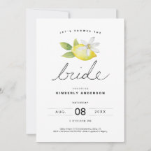 Minimal Lemon Bridal Shower Invitation