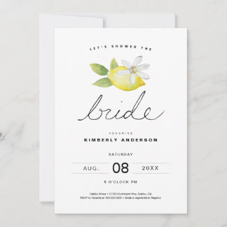 Minimal Lemon Bridal Shower Invitation