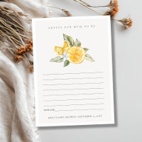 Minimal Lemon Fauna Advise For Mum Baby Shower