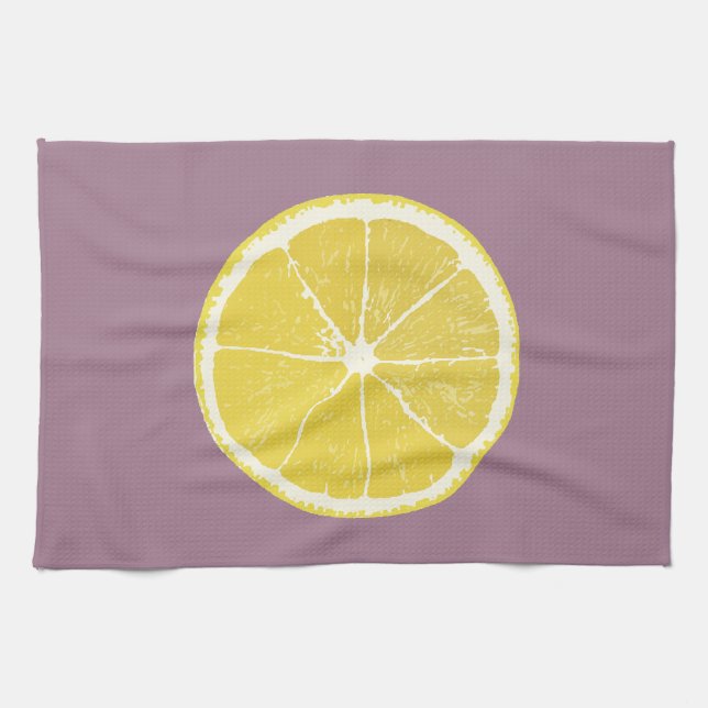Minimal Lemon Slice Kitchen Towel (Horizontal)