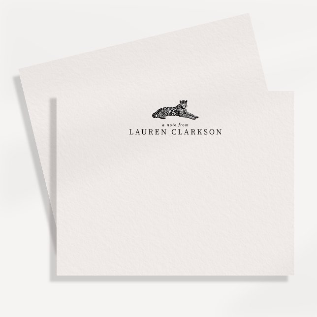 Minimal Leopard Personal Note Card (Creator Uploaded)