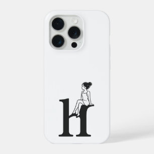 Minimal Letter H Girl Aesthetic Phone Case