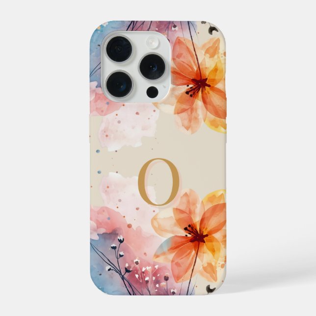 Minimal Letter O Phone Case – Calm Abstract Design (Back)