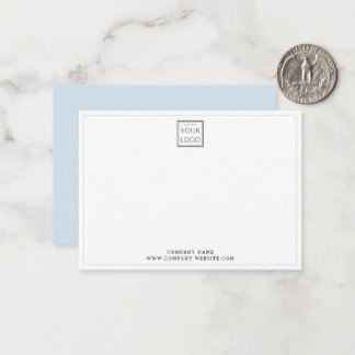 Minimal Light Blue Business Logo Company Name Card
