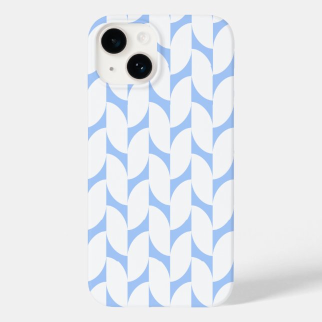 Minimal Light Blue Geometric Pattern Phone Case (Back)