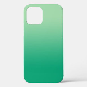 Minimal Light Green to Dark Green Gradient iPhone 12 Case