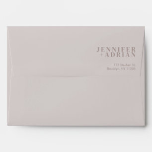 Minimal Light Grey Weddings envelope