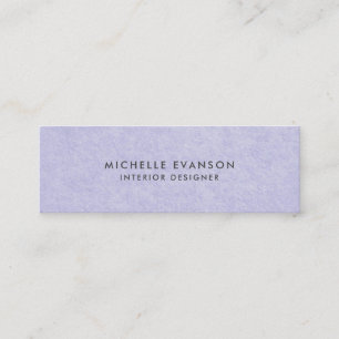 Minimal Light Purple Lavender Elegant Mini Business Card
