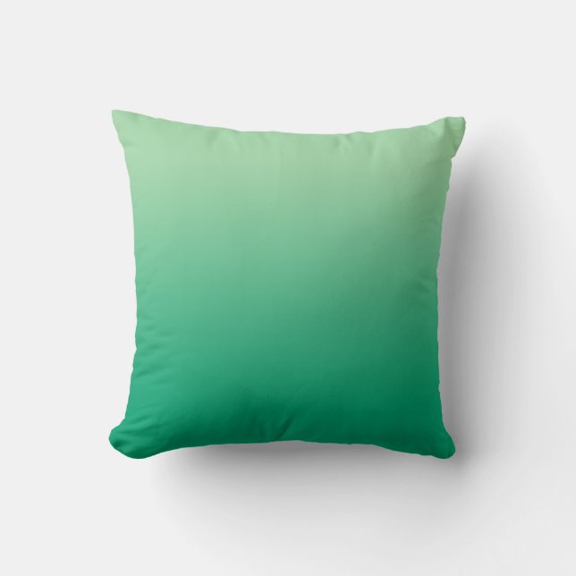 Minimal Light to Dark Green Gradient Cushion (Front)