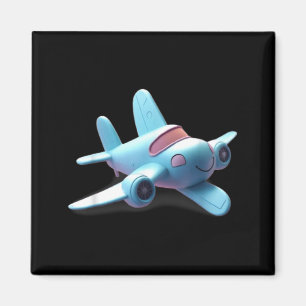 Minimal line Art Aeroplane Funny Unisex Design for Magnet