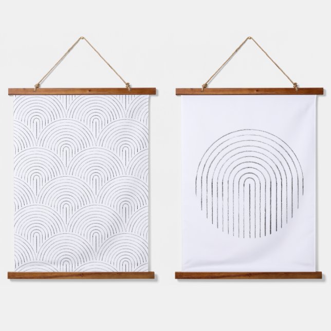 Minimal line art hanging tapestry (Double)