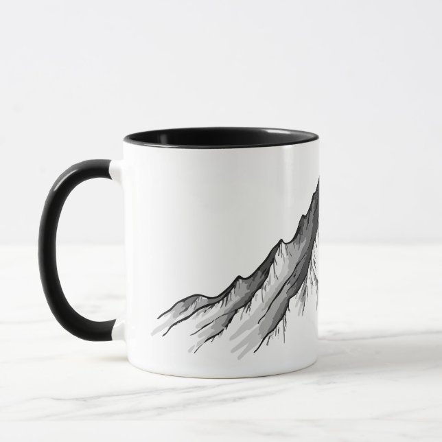 Minimal Line Mountain Mug (Left)
