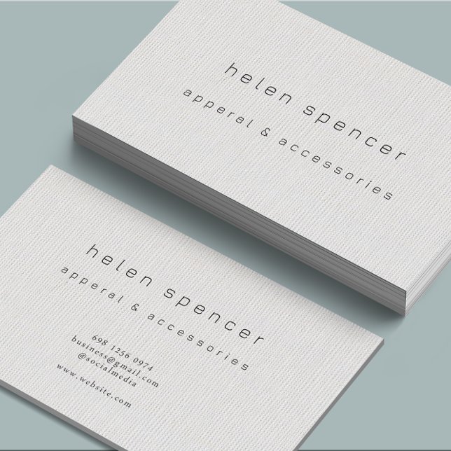 Minimal Linen Texture Business Card (Creator Uploaded)