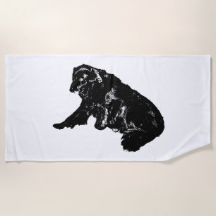 Minimal Lines, Snow-Season Lounger Beach Towel
