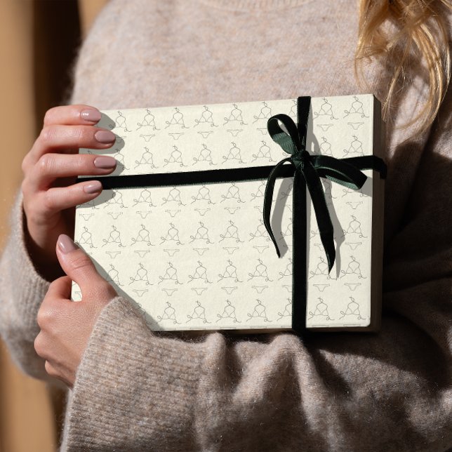 Minimal Lingerie Pattern Chic Feminine Aesthetic Wrapping Paper (Creator Uploaded)