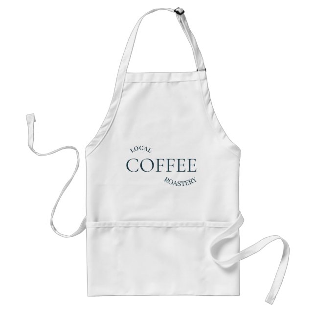 Minimal Local Coffee Roastery Logo Standard Apron (Front)