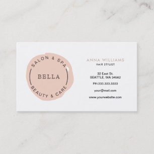 Minimal Logo Blush Salon and Spa appointment card
