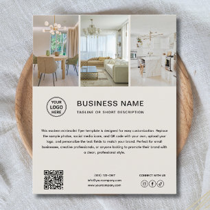 Minimal Logo Photo Neutral Business Flyer