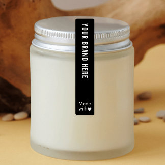 Minimal Logo Tamper Proof Skinny Waterproof Label