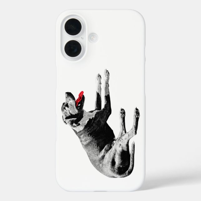 Minimal Lounge Dog—Red Tongue Accent Case-Mate iPhone Case (Back)