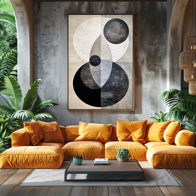 Minimal Luxury Art Deco Geometric Abstract Neutral Poster (Creator Uploaded)