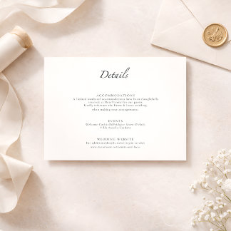 Minimal Luxury Modern Elegant Wedding Suite Insert