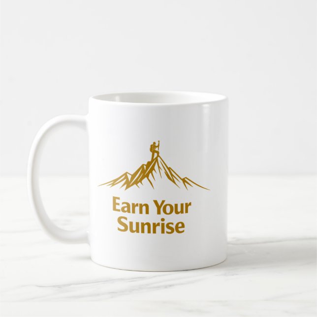 Minimal Luxury Motivation Design Coffee Mug (Left)