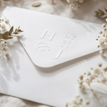 Minimal Luxury Wedding Monogram Couple Initials