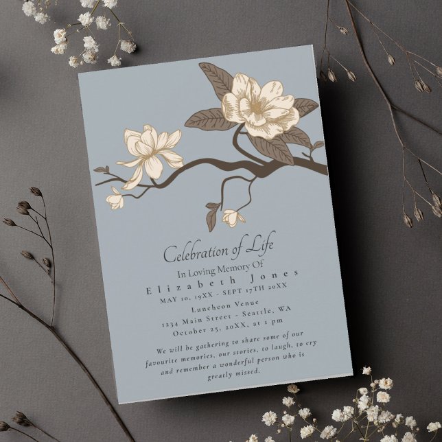 Minimal Magnolia Celebration of Life Funeral (Creator Uploaded)