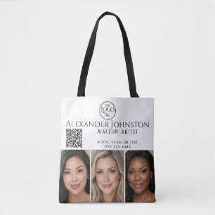 Minimal Makeup Artist Photo Business Branding Tote Bag