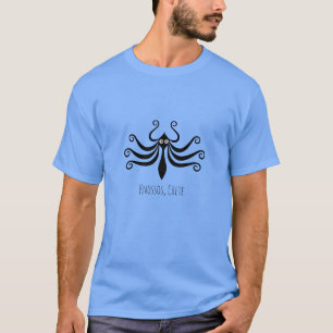 Minimal Marine Style Minoan Octopus T-Shirt