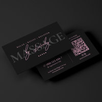 Minimal Massage Black Pink Therapist