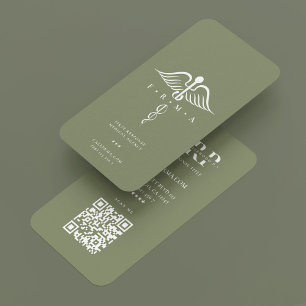 Minimal Medical Doctor Nurse Pharmacist Sage Business Card
