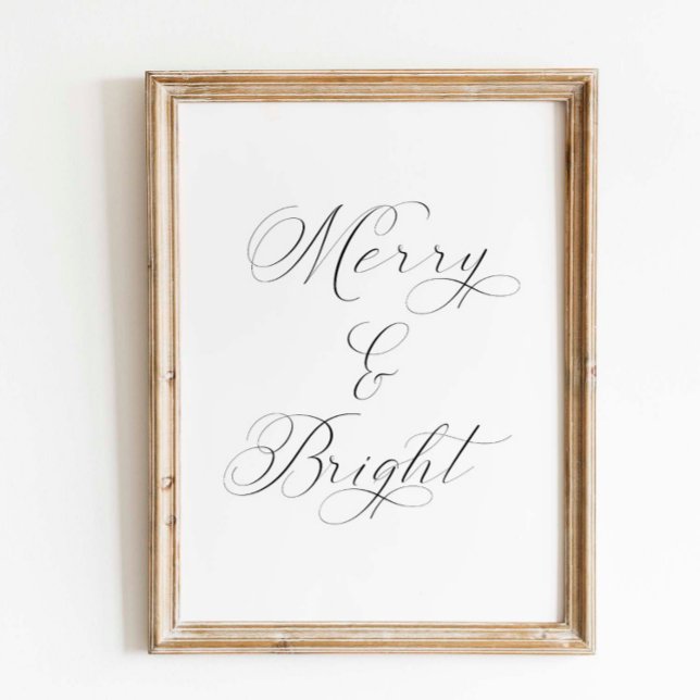 Minimal merry and bright poster (Creator Uploaded)