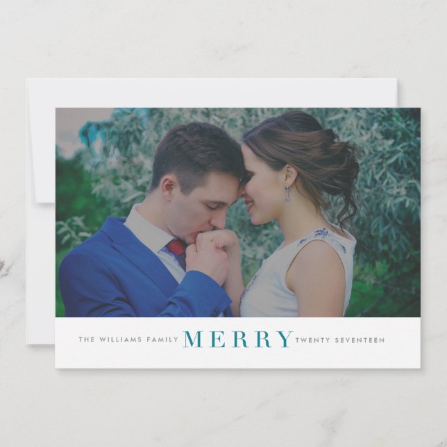 Minimal Merry Christmas Photo Cards (Front)