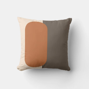 Minimal Mid-Century Modern Pill Shape Art Cushion