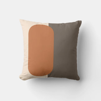 Minimal Mid-Century Modern Pill Shape Art Cushion