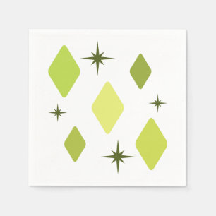Minimal Mid Mod Diamonds Charteuse Napkin