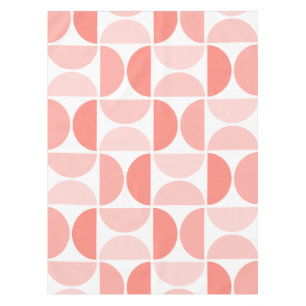 Minimal Midcentury Bowls Art Peach Tablecloth