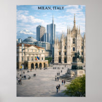 Minimal Milan Italy City View Landmarks