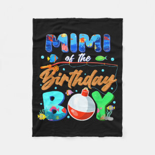 Minimal Mimi Birthday Boy Fishing Family Fleece Blanket