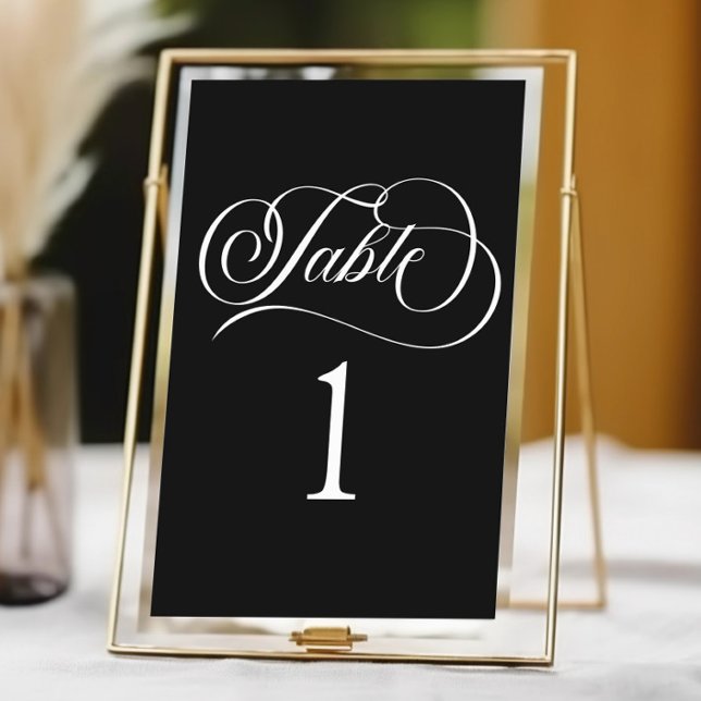 Minimal Minimalist Elegant Classic Basic Wedding Table Number (Creator Uploaded)