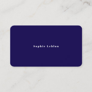 Minimal Minimalist Simple dark-blue Calling Card