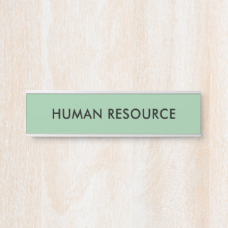 Minimal Mint Green Room Department Name Door Sign