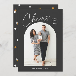 Minimal Modern Arch Photo Cheers New Year Holiday