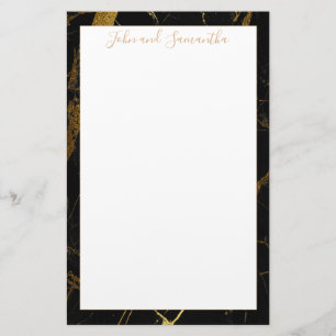 Minimal Modern Black Marble Wedding Stationery