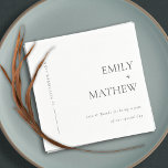 MINIMAL MODERN BLACK & WHITE TYPOGRAPHY WEDDING NAPKIN<br><div class="desc">If you need any further customisation please feel free to message me on yellowfebstudio@gmail.com.</div>