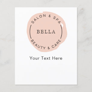 Minimal Modern Blush Salon Spa Coupons Flyer