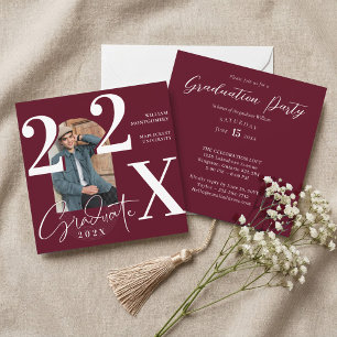 Minimal Modern Bold Graduation Year Arch Photo Invitation