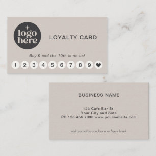 MInimal Modern Branded Customer Loyalty Card